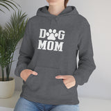 Dog Mom - Block Letter with Paw - Unisex Heavy Blend™ Hooded Sweatshirt